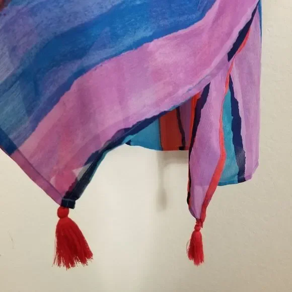 Cover Up Swim Kaftan Vertical Striped Coverup NEW - Picture 7 of 15